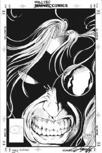 Night Man #2 cover (Malibu, 1993) Comic Art