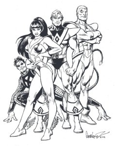Dave Cockrum Tribute, Nightcrawler & the Futurians (2004) Comic Art