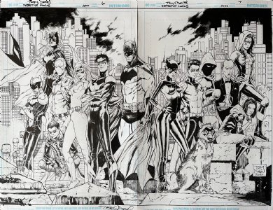 Detective Comics #1000 pgs 6-7 DPS (DC, 2021) Entire Batman Fam Comic Art