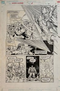 Joe Rubinstein Ron Lim Bruce Solotoff | infinity gauntlet 4 pg 37 (marvel, 1991) key moment | Will"s Comic Art Page