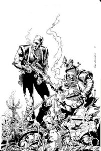 Sam Slade Robo Hunter #13 cover (Quality, 1987) Comic Art