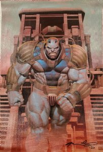 Messiah War: Cable #15 Painted Oil Cover Recreation by Ariel Olivetti Comic Art