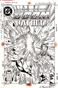 Doom Patrol #7 Cover (DC, 1988) 1st App Shrapnel Comic Art