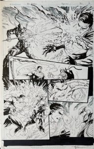 Superman #32 pg 6 (DC, 2017) Deathstroke vs Superman Comic Art