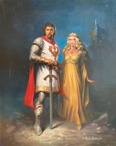 King Arthur & Lady Guinevere (2000) with Excalibur! Comic Art