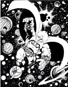 Jim Starlin Al Milgrom | Adam Warlock / Him Cosmic Pin-Up | Will’s Comic Art Page