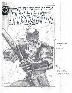Green Arrow #30 cover prelim Comic Art