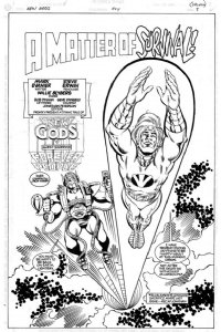 New Gods #24 Splash (DC, 1991) Comic Art