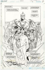 Just Imagine Stan Lee Crisis On Infinite Earths pg 48 Splash (DC, 2002) Comic Art