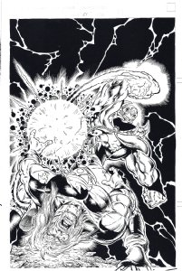 Dreadstar #61 cover (First, 1990) Comic Art